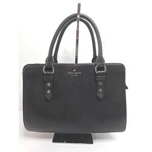 Kate Spade Mulberry St Lise Black Pebbled Leather Satchel Gold Hardware NO STRAP
